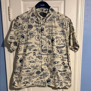 Troy Lee Designs All Over Print Shirt- Cream